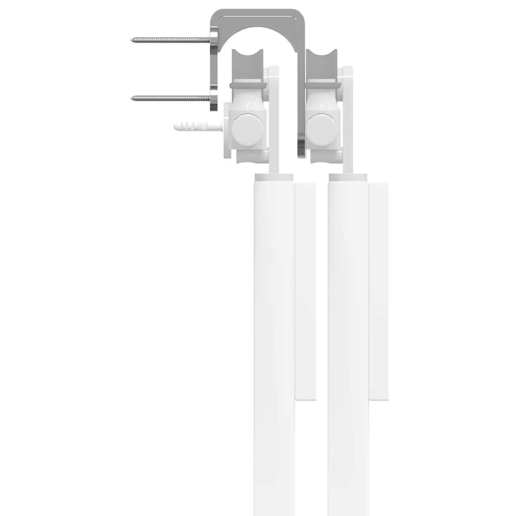 Låvedørsbypassbraketter 4 stk for rundskinner rustfritt stål