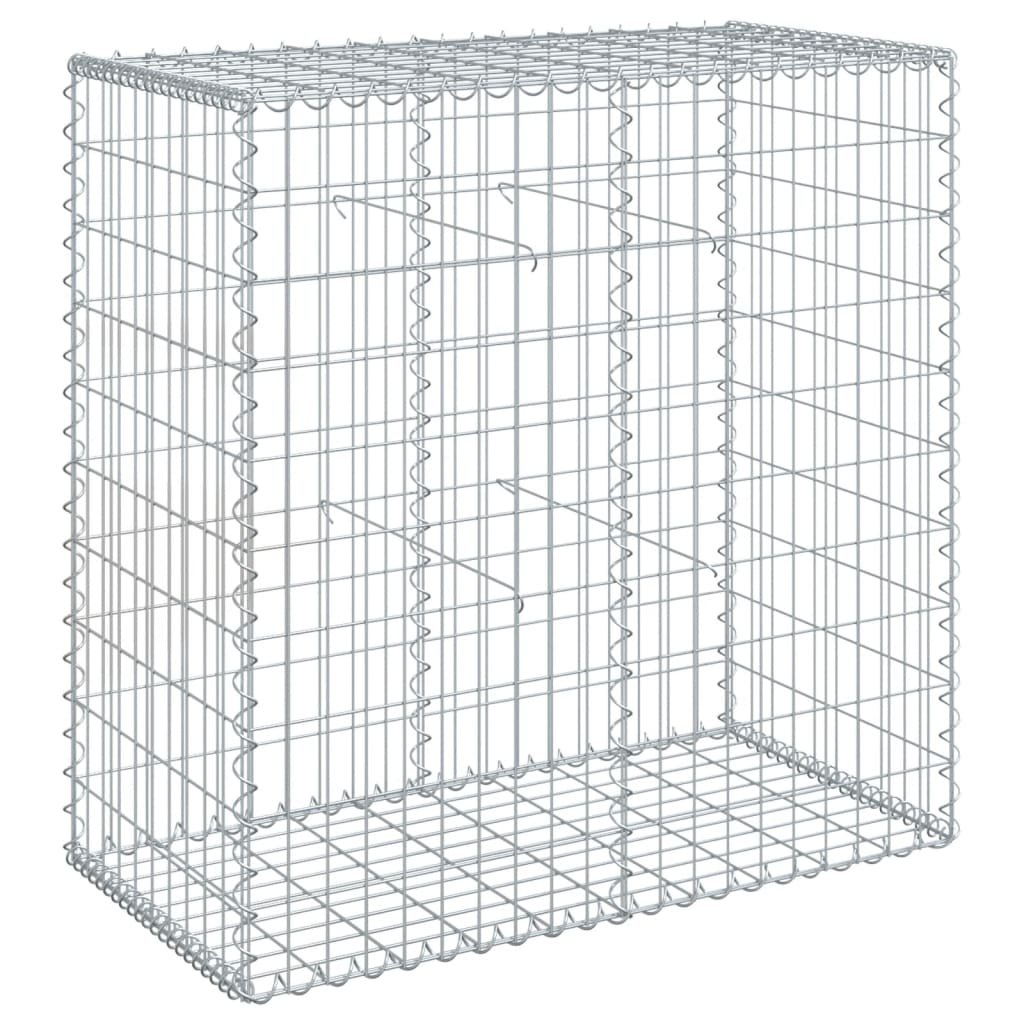 Gabionkurv med deksel 100x50x100 cm galvanisert jern