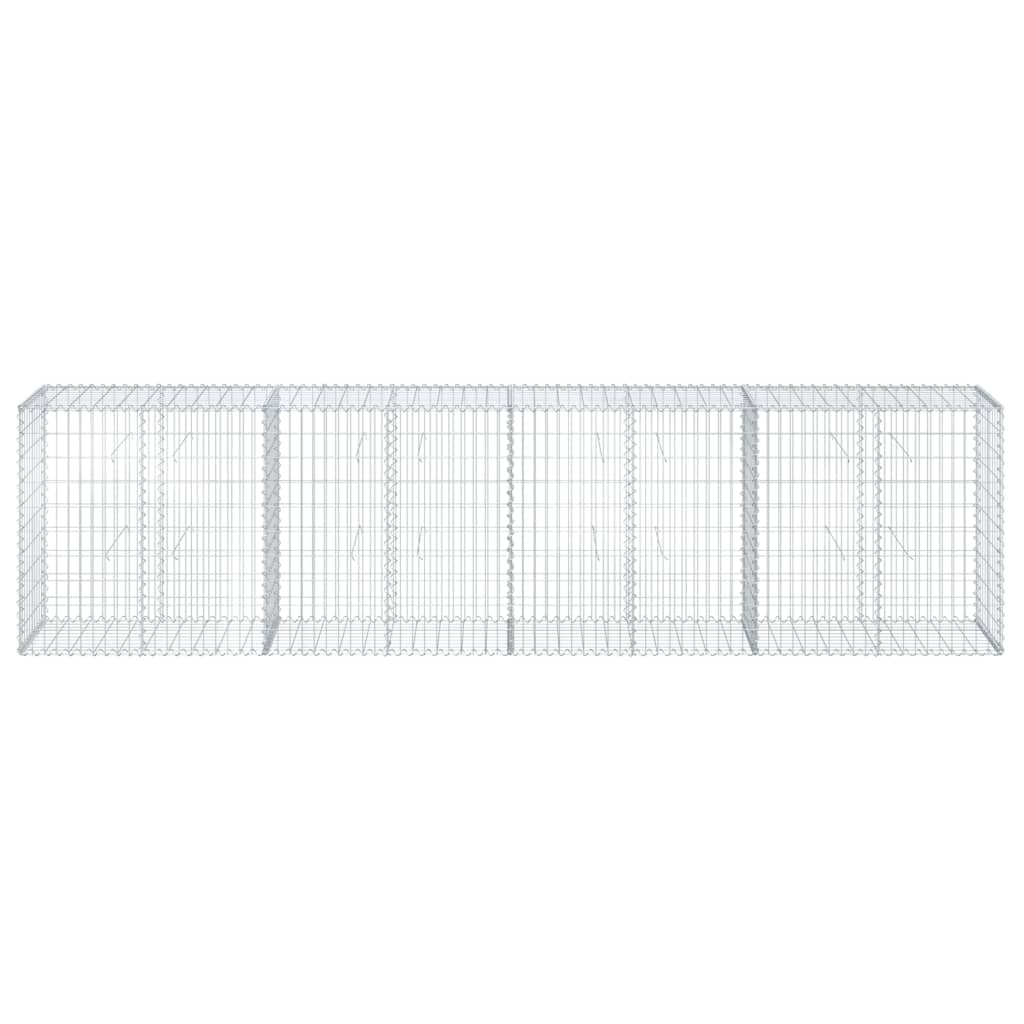 Gabionkurv med deksel 400x50x100 cm galvanisert jern