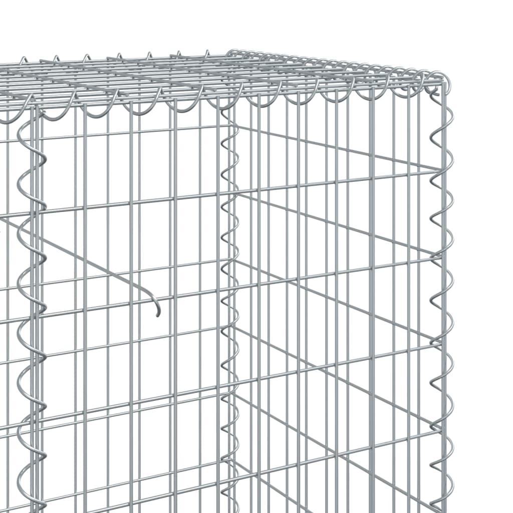 Gabionkurv med deksel 400x50x100 cm galvanisert jern