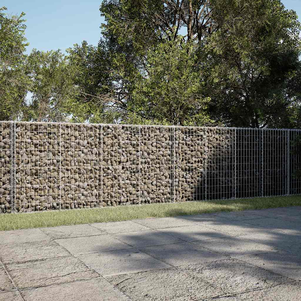 Gabionkurv med deksel 800x50x100 cm galvanisert jern