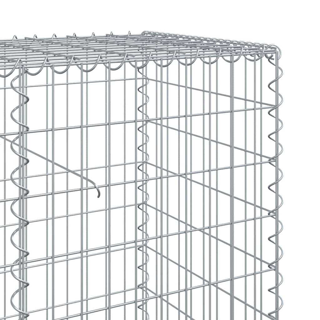 Gabionkurv med deksel 1100x50x100 cm galvanisert jern