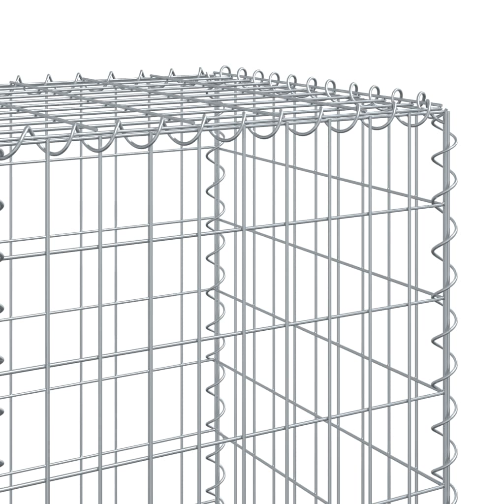 Gabionkurv med deksel 300x50x150 cm galvanisert jern