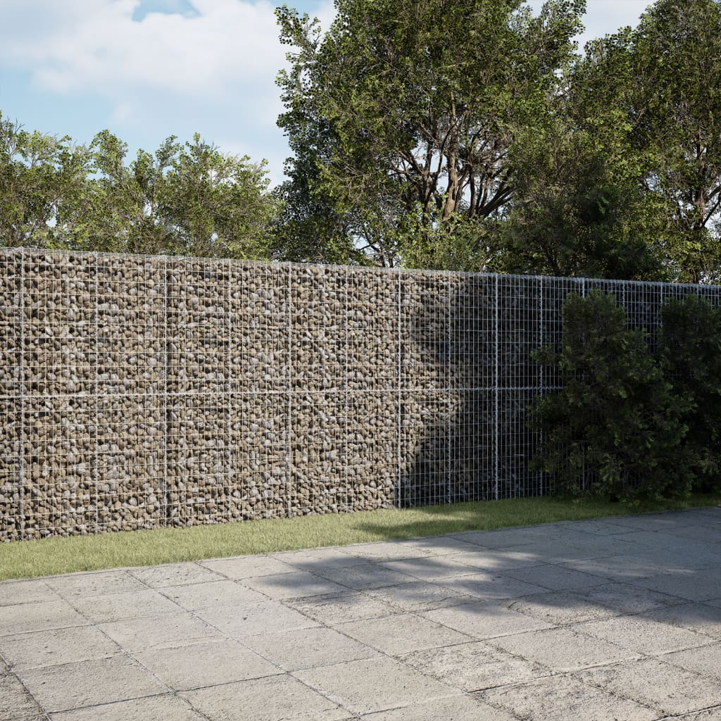 Gabionkurv med deksel 400x50x200 cm galvanisert jern