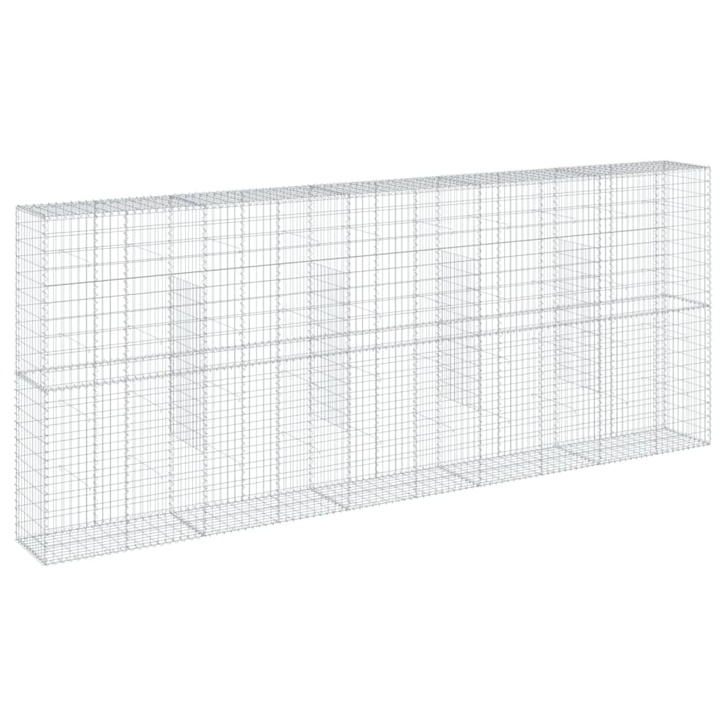 Gabionkurv med deksel 500x50x200 cm galvanisert jern