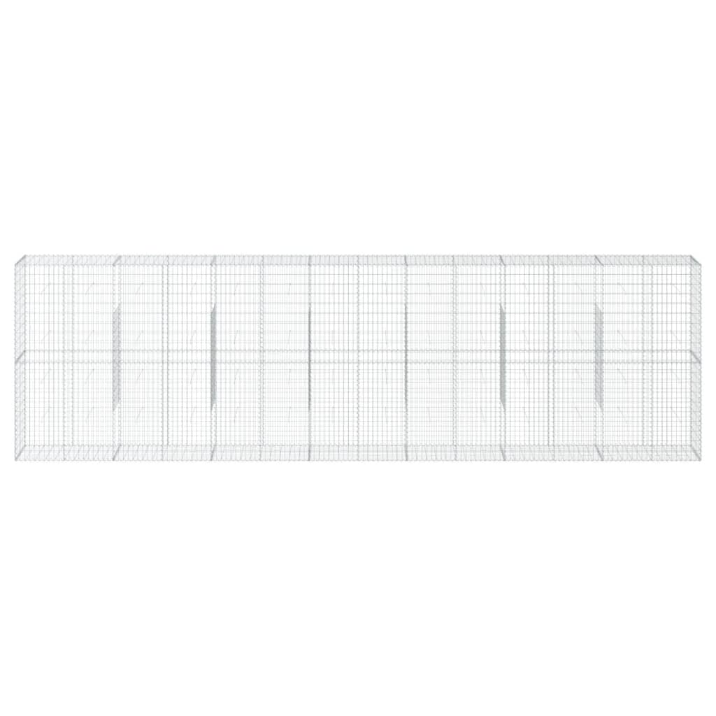 Gabionkurv med deksel 700x50x200 cm galvanisert jern