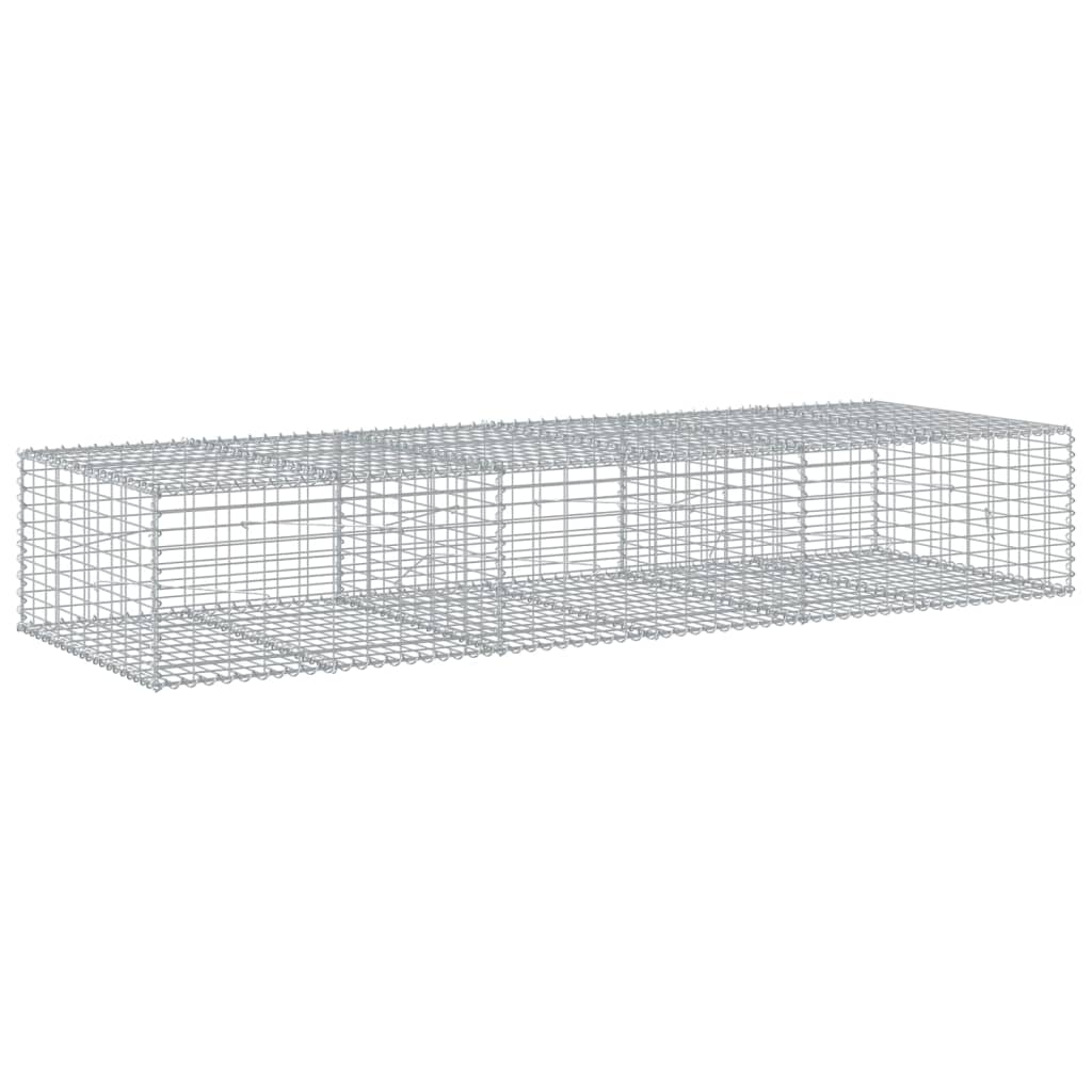 Gabionkurv med deksel 300x100x50 cm galvanisert jern