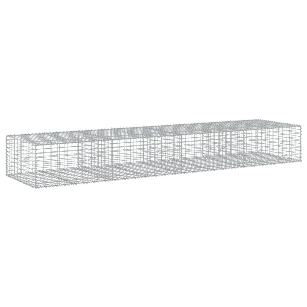 Gabionkurv med deksel 400x100x50 cm galvanisert jern