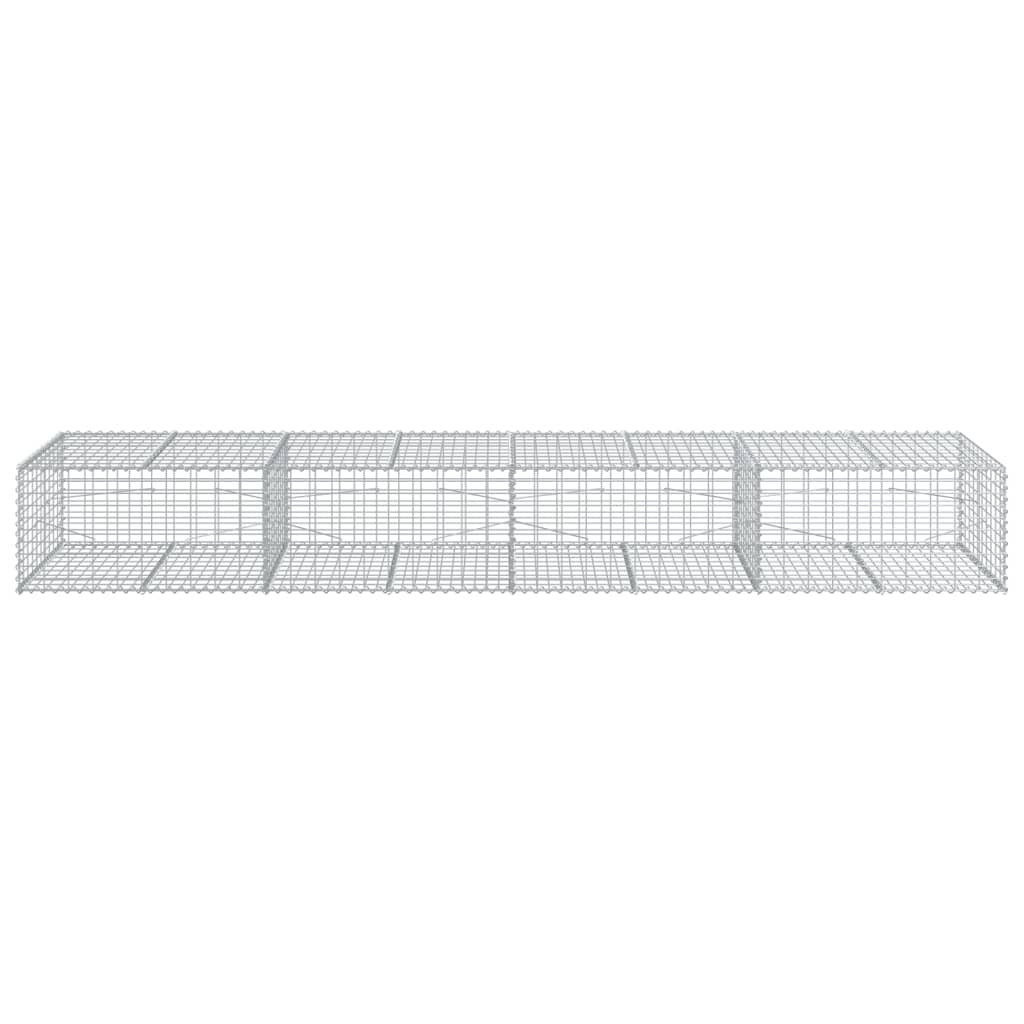 Gabionkurv med deksel 400x100x50 cm galvanisert jern