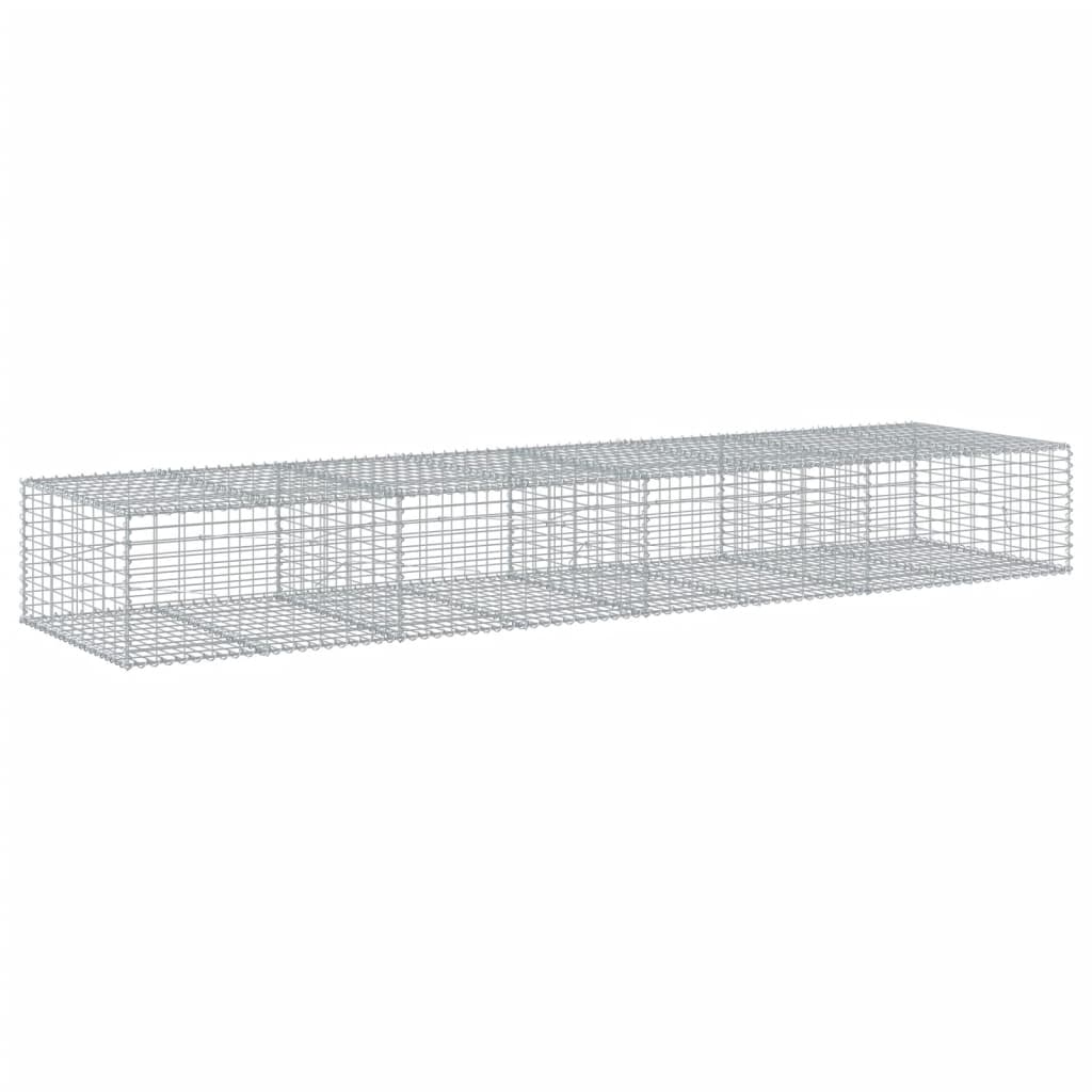 Gabionkurv med deksel 400x100x50 cm galvanisert jern