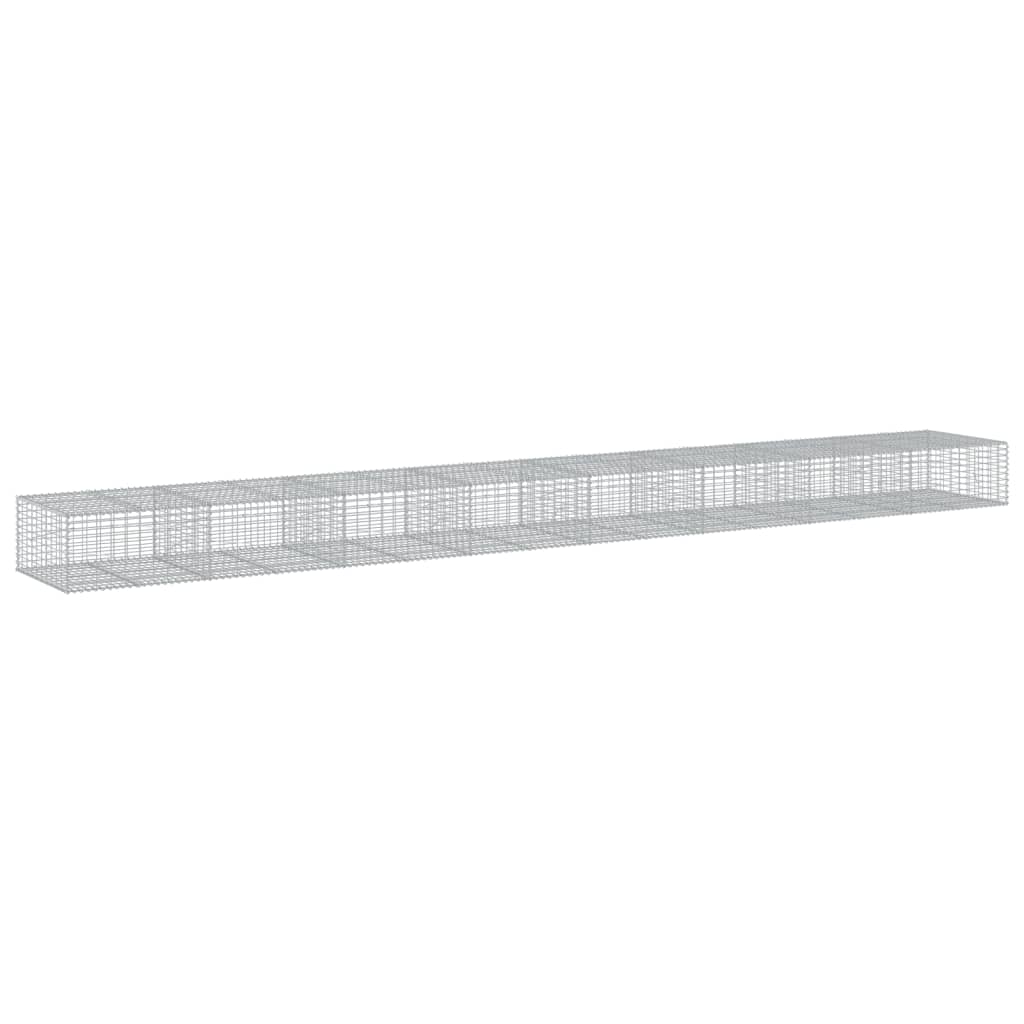 Gabionkurv med deksel 800x100x50 cm galvanisert jern