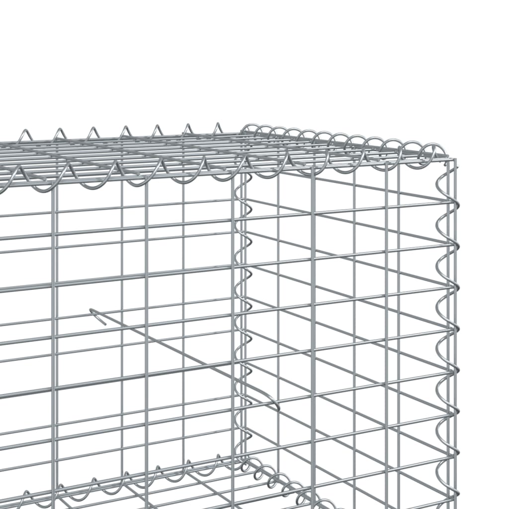 Gabionkurv med deksel 800x100x50 cm galvanisert jern