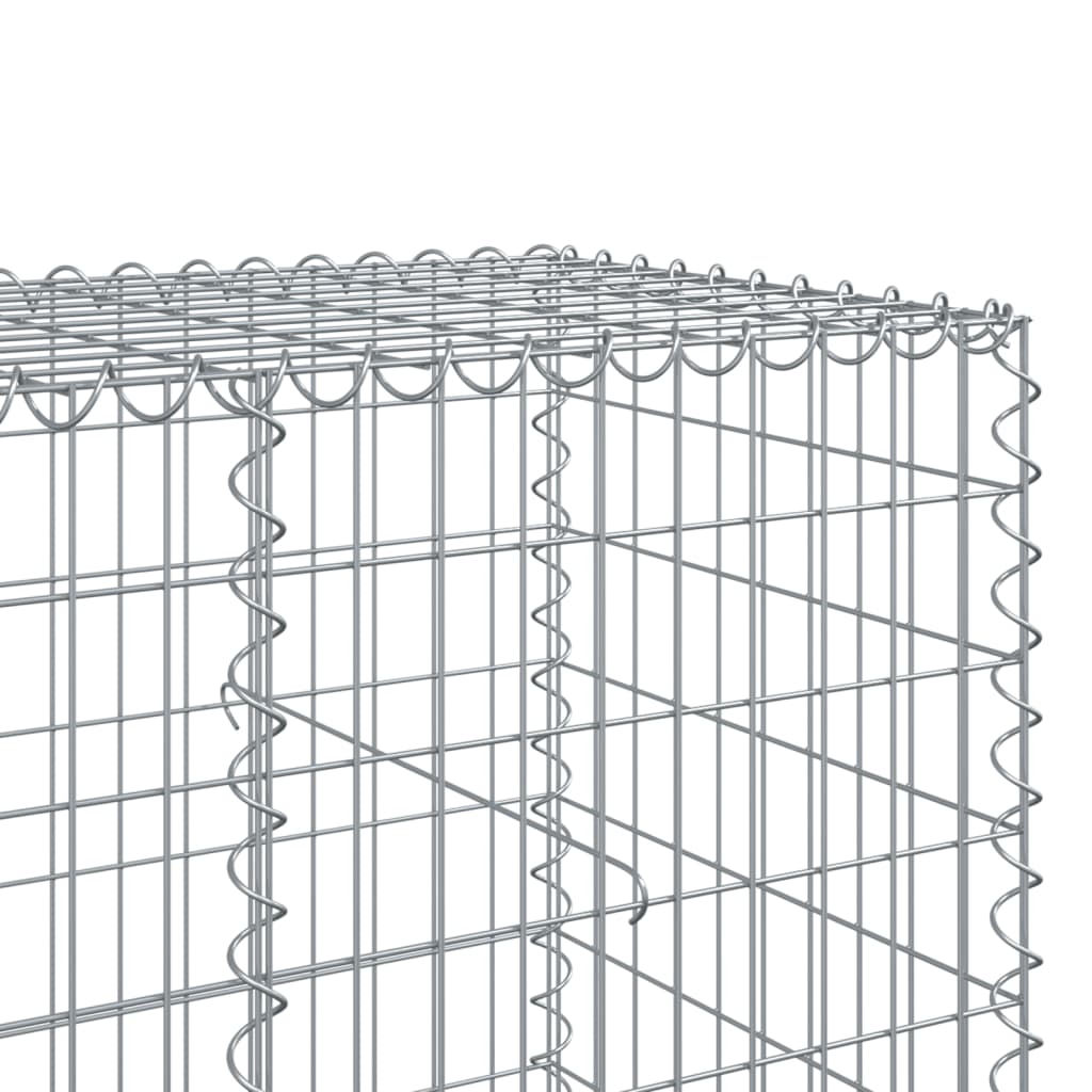 Gabionkurv med deksel 150x100x100 cm galvanisert jern