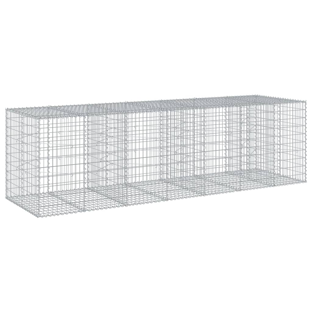 Gabionkurv med deksel 350x100x100 cm galvanisert jern