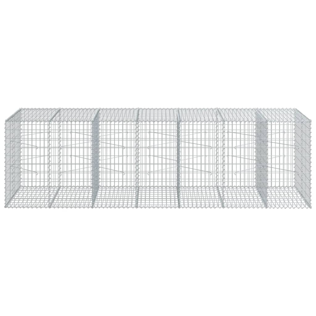 Gabionkurv med deksel 350x100x100 cm galvanisert jern
