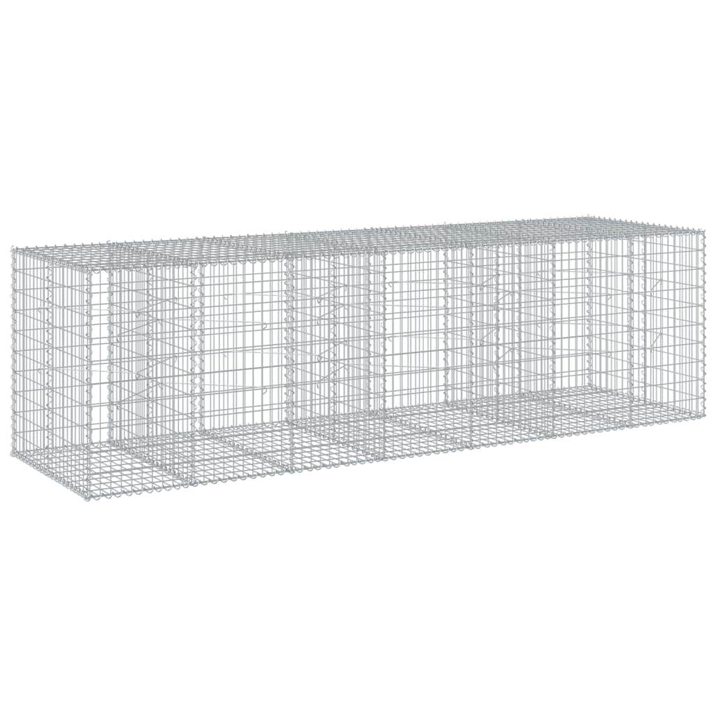 Gabionkurv med deksel 350x100x100 cm galvanisert jern
