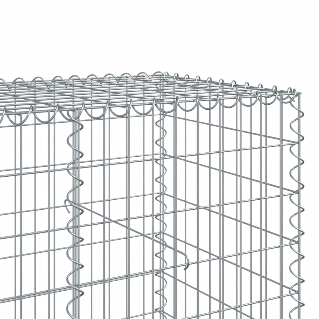 Gabionkurv med deksel 350x100x100 cm galvanisert jern