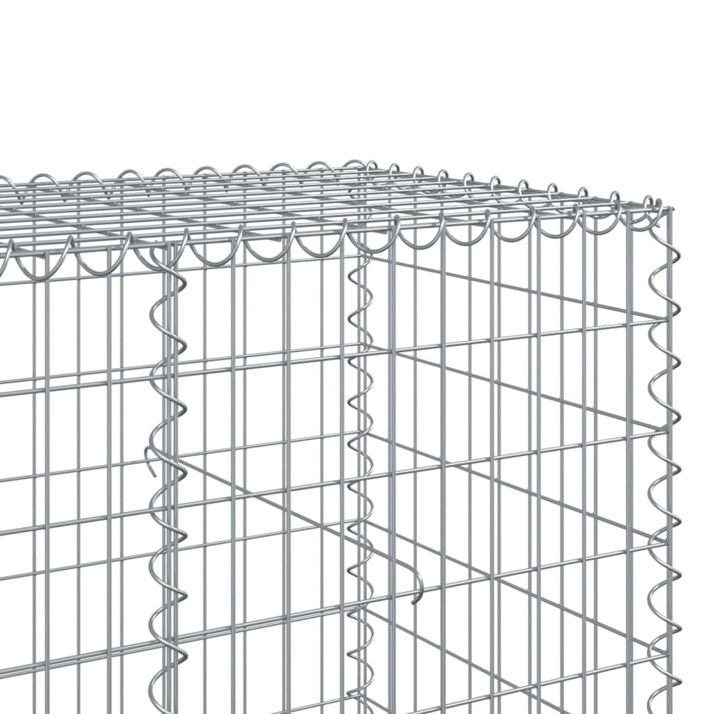 Gabionkurv med deksel 550x100x100 cm galvanisert jern