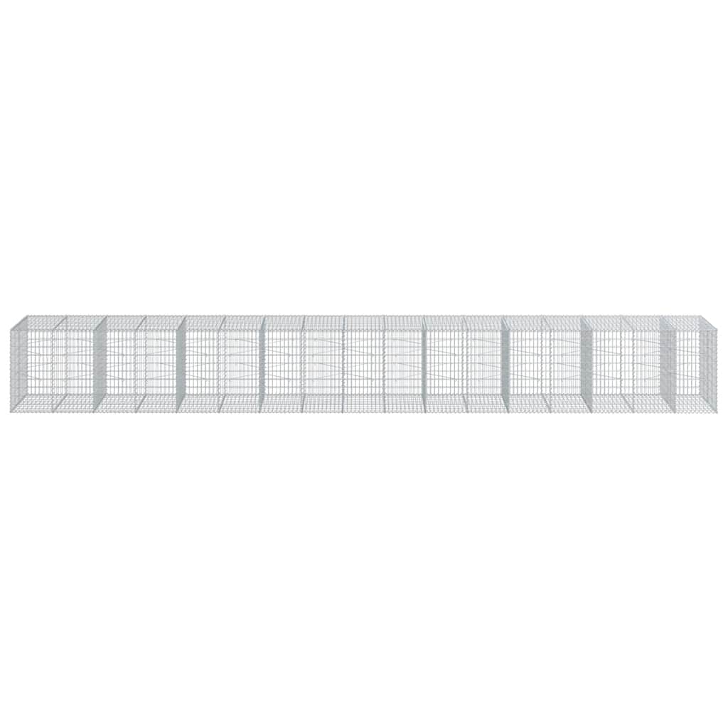 Gabionkurv med deksel 850x100x100 cm galvanisert jern