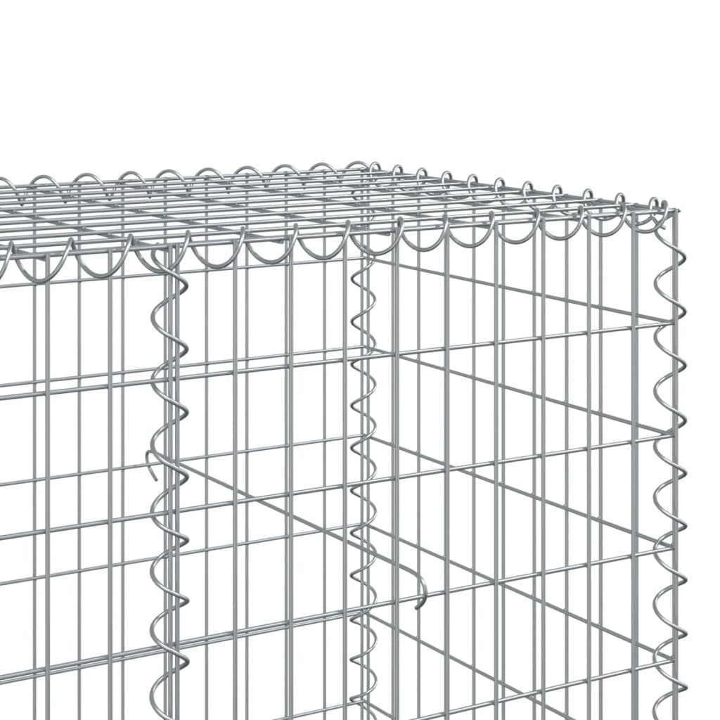 Gabionkurv med deksel 1150x100x100 cm galvanisert jern