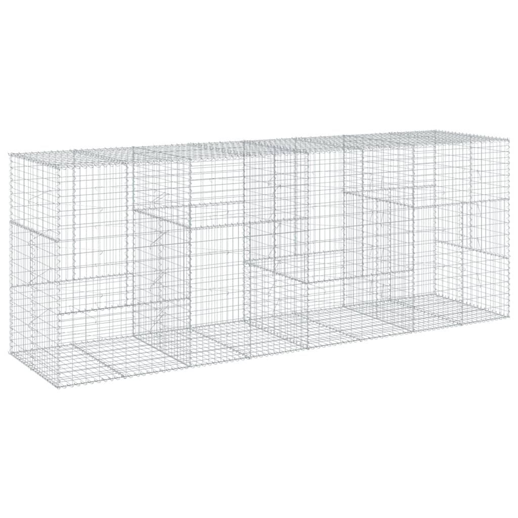 Gabionkurv med deksel 400x100x150 cm galvanisert jern