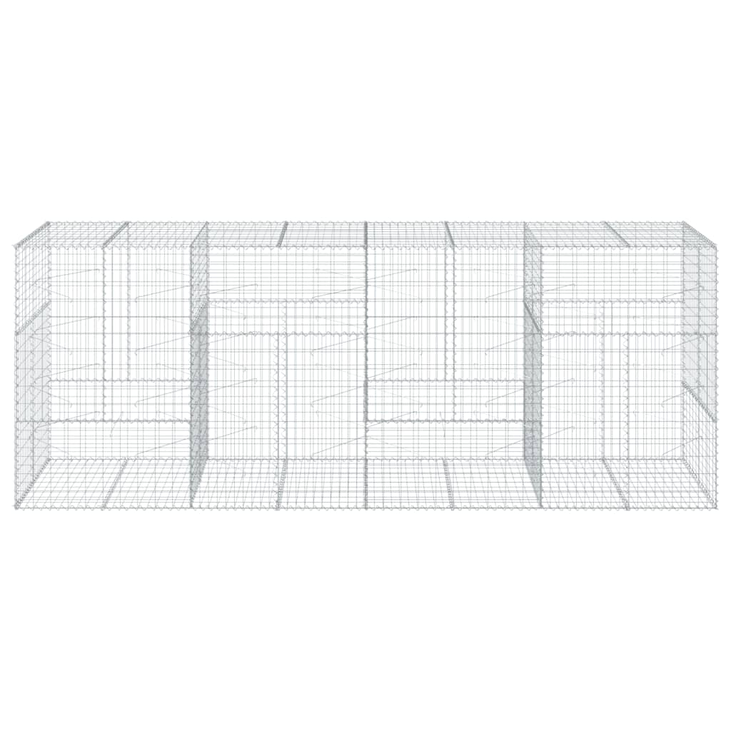 Gabionkurv med deksel 400x100x150 cm galvanisert jern