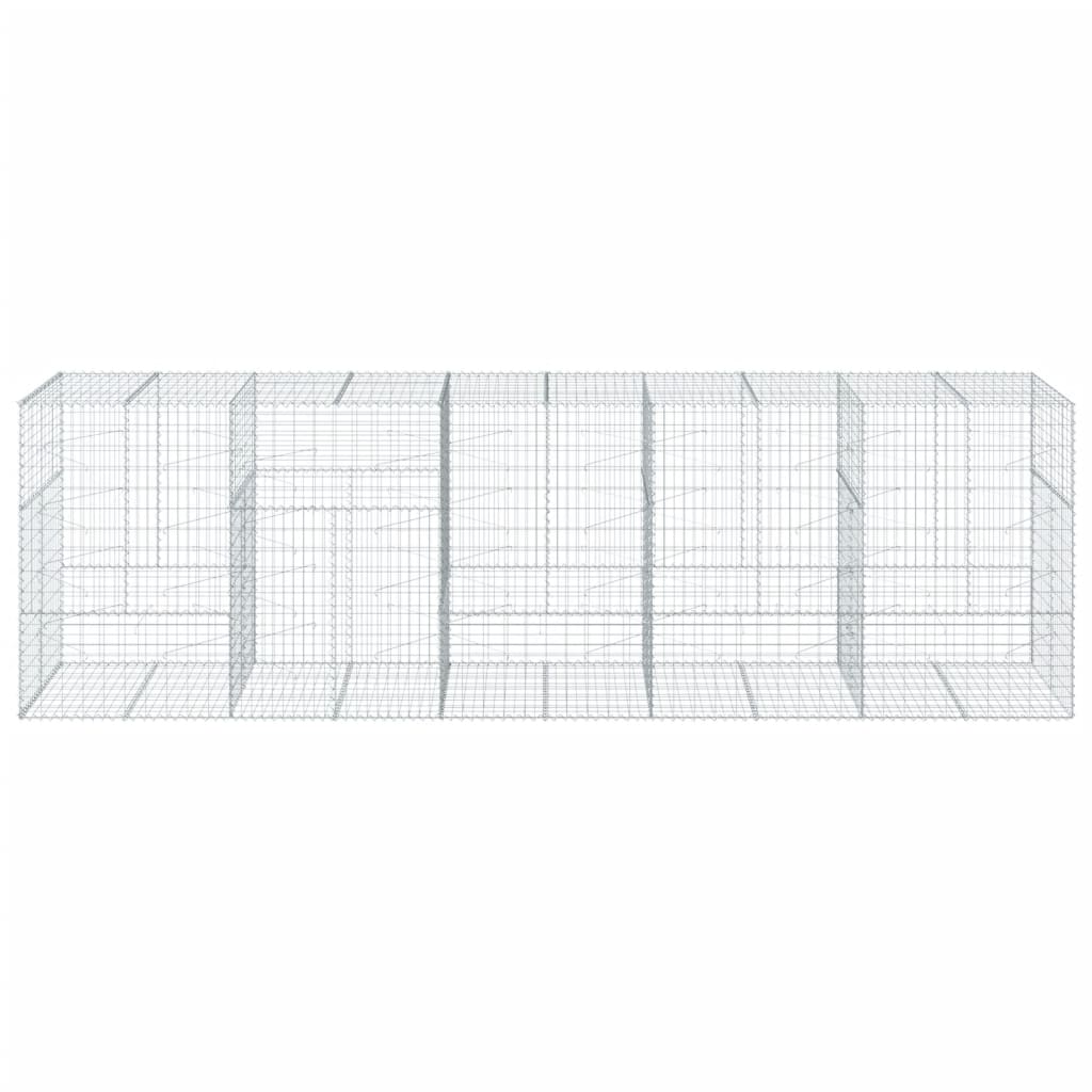 Gabionkurv med deksel 500x100x150 cm galvanisert jern