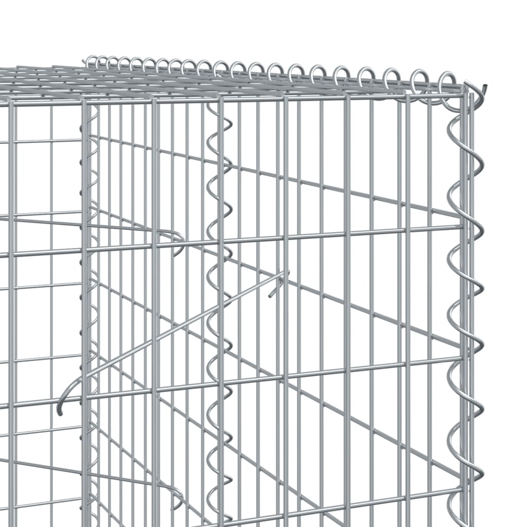 Gabionkurv med deksel 400x100x200 cm galvanisert jern
