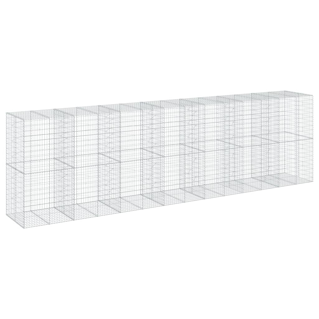 Gabionkurv med deksel 700x100x200 cm galvanisert jern