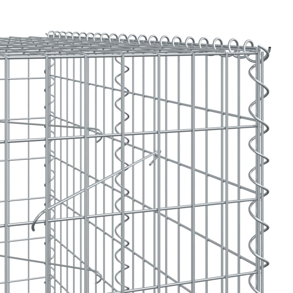 Gabionkurv med deksel 950x100x200 cm galvanisert jern