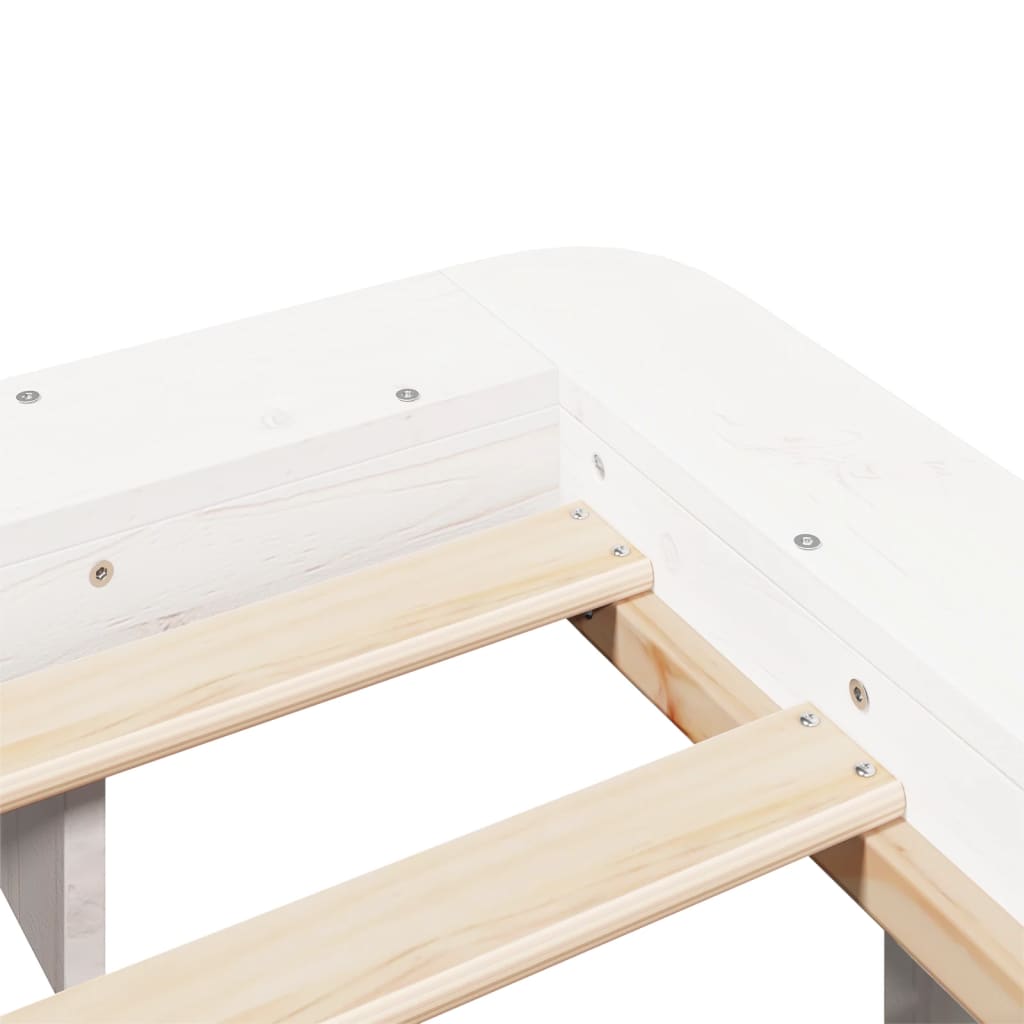 Sengeramme uten madrass hvit 135x190 cm heltre furu