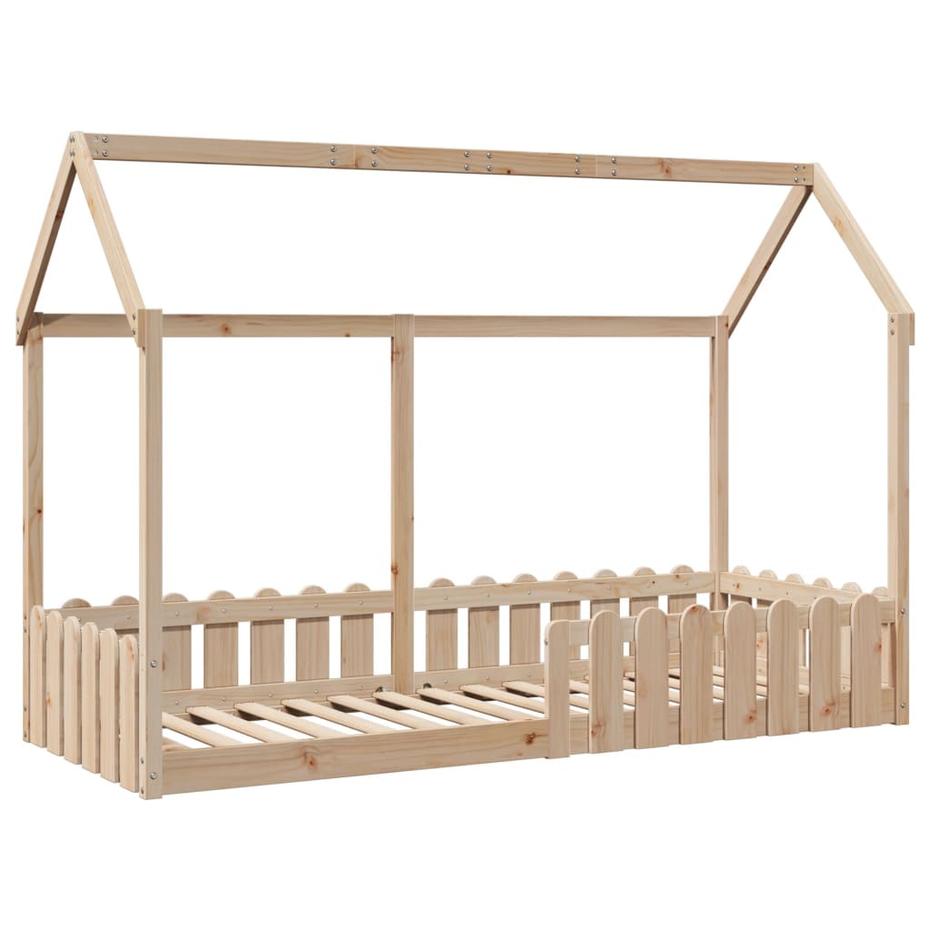 Barnesengeramme hus 80x200 cm heltre furu