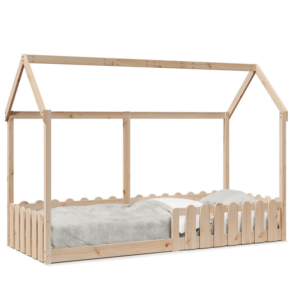 Barnesengeramme hus 80x200 cm heltre furu