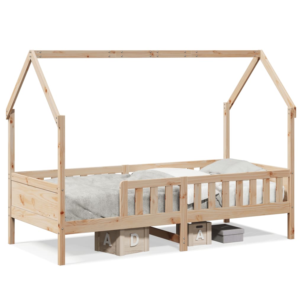Barnesengeramme hus 90x200 cm heltre furu