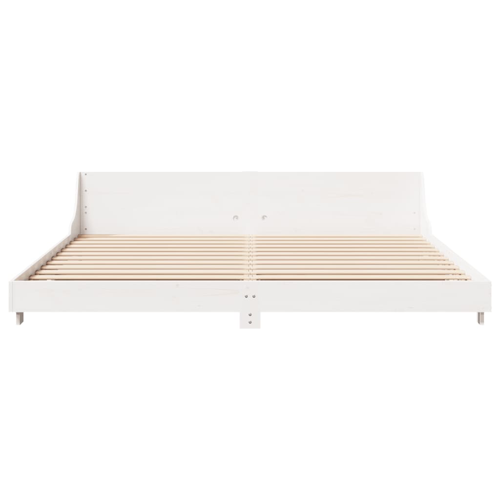 Sengeramme uten madrass hvit 180x200 cm heltre furu