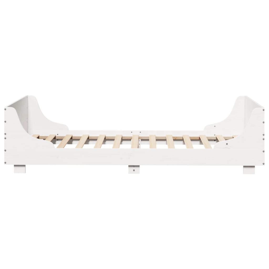Sengeramme uten madrass hvit 75x190 cm heltre furu