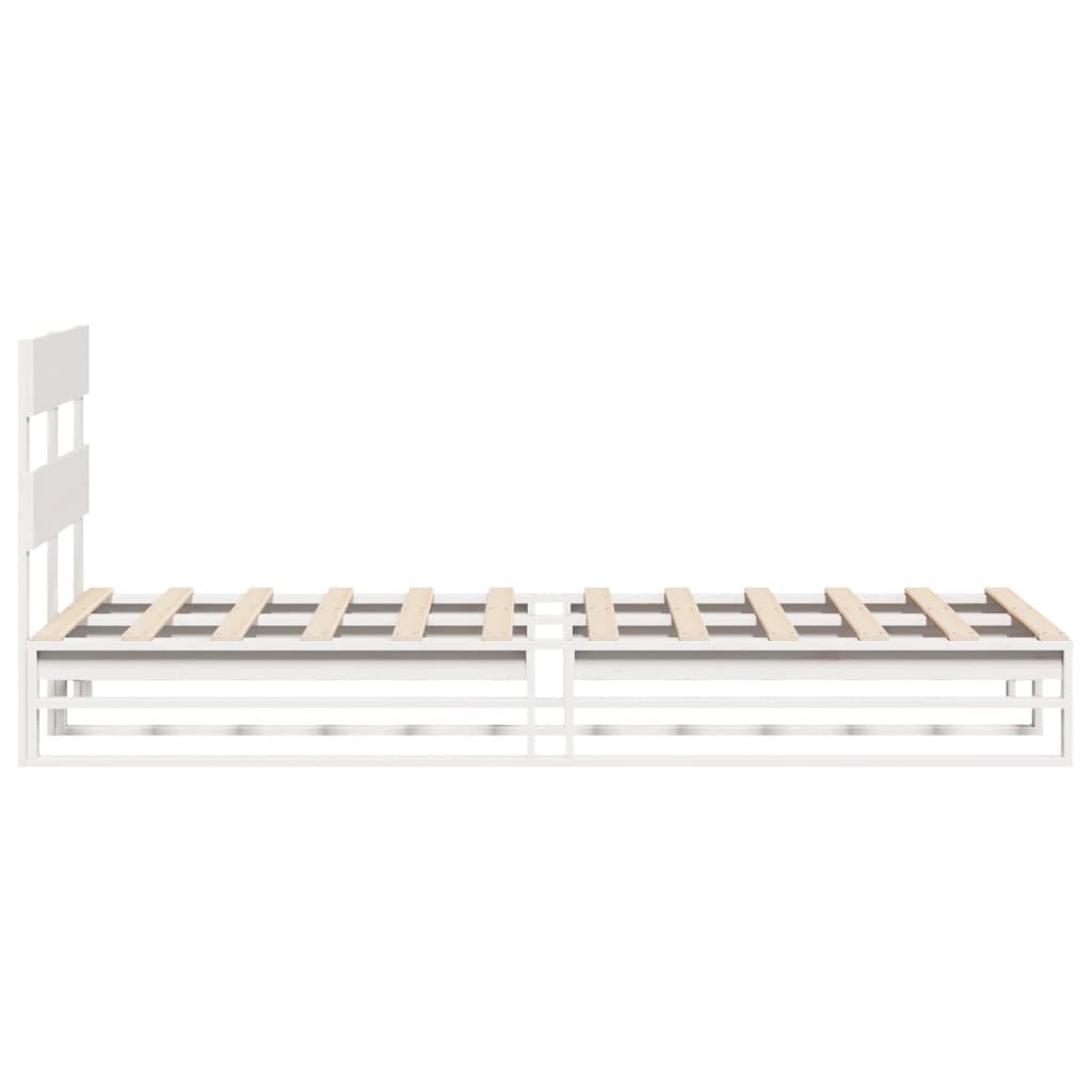 Sengeramme uten madrass hvit 90x190 cm heltre furu