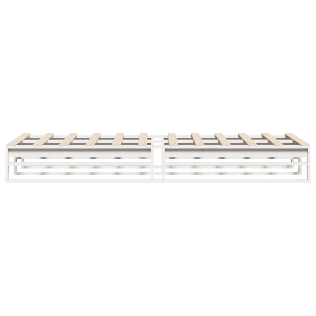Sengeramme uten madrass hvit 90x200 cm heltre furu