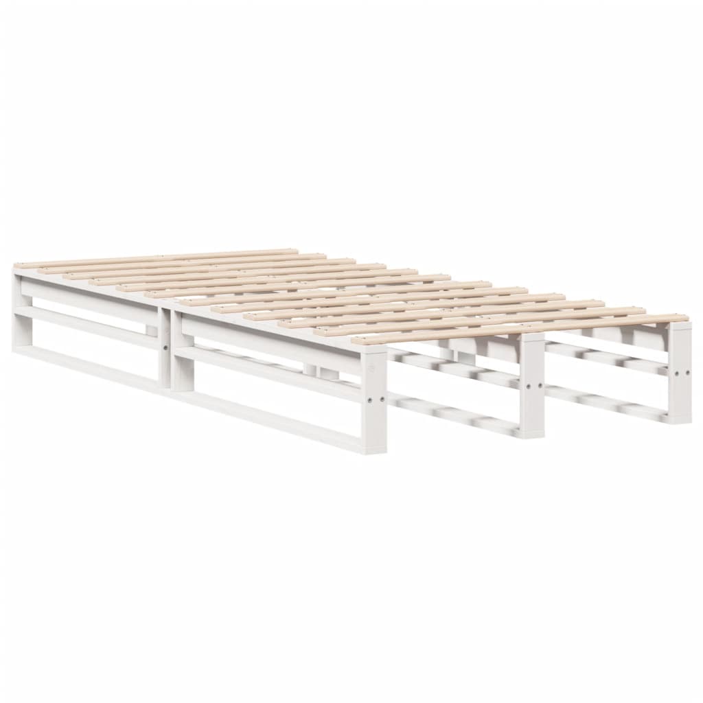 Sengeramme uten madrass hvit 100x200 cm heltre furu