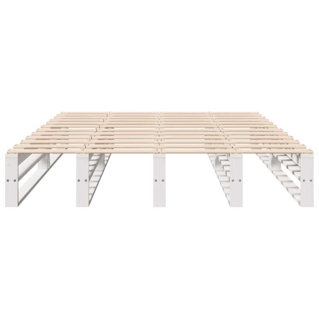 Sengeramme uten madrass hvit 120x200 cm heltre furu