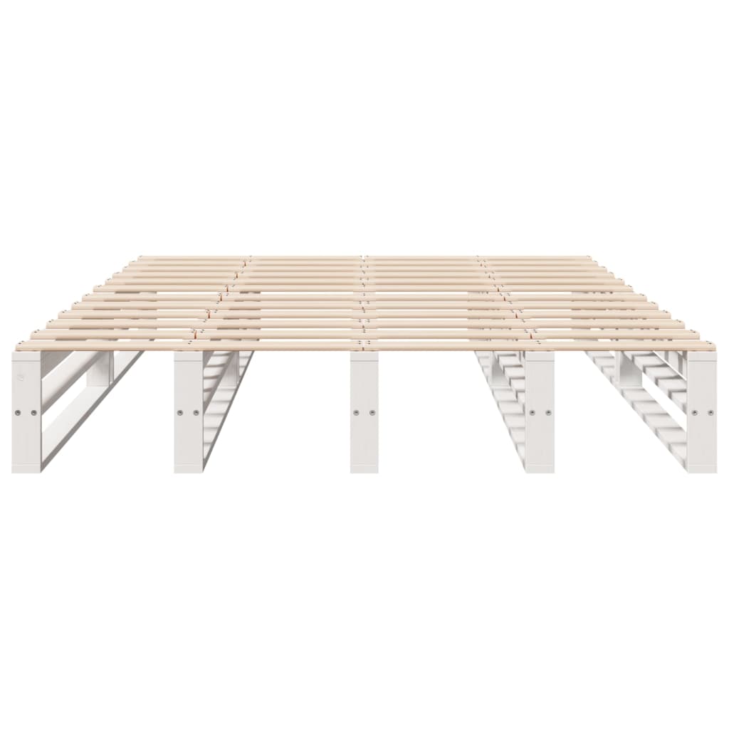 Sengeramme uten madrass hvit 160x200 cm heltre furu