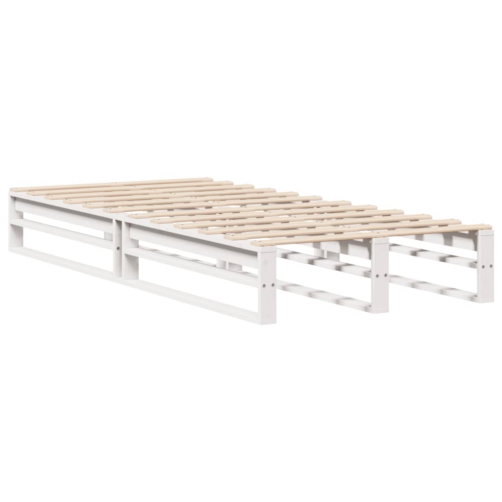 Sengeramme uten madrass hvit 75x190 cm heltre furu