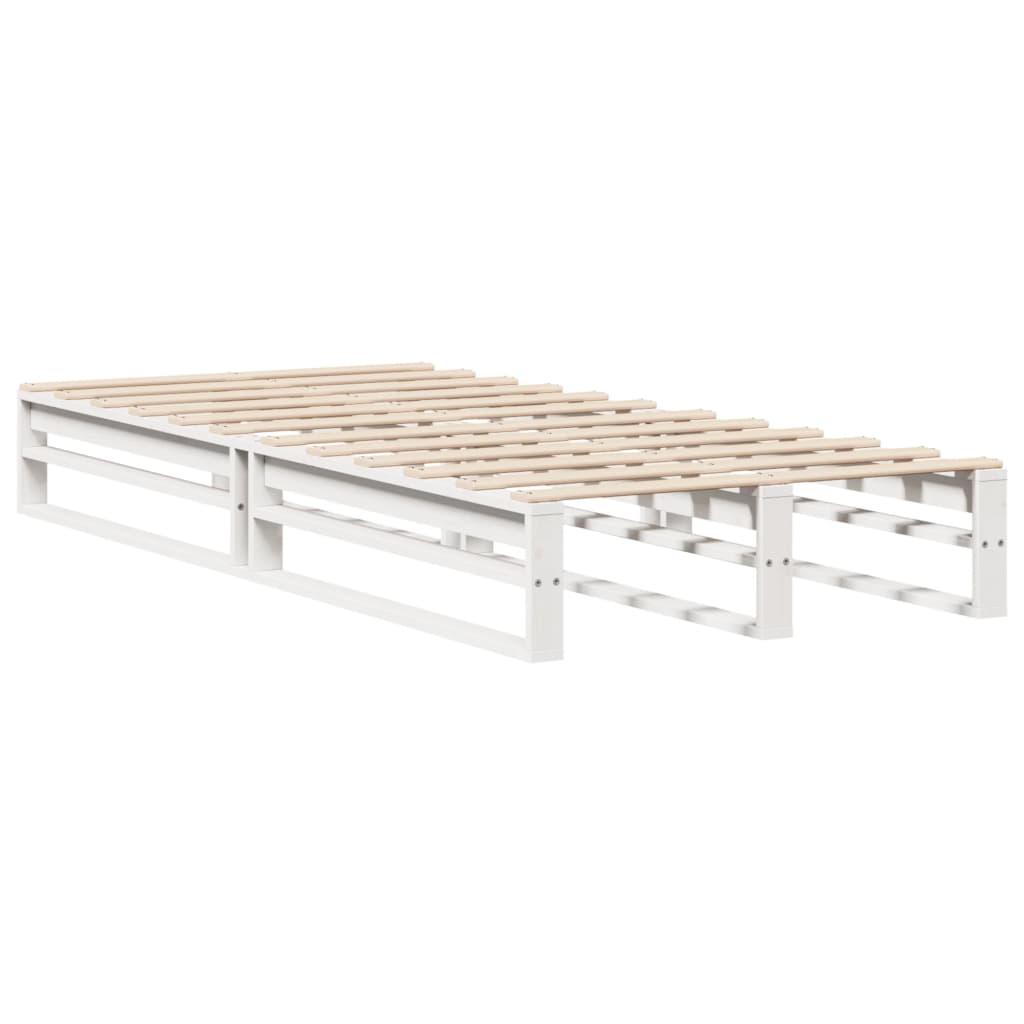 Sengeramme uten madrass hvit 75x190 cm heltre furu