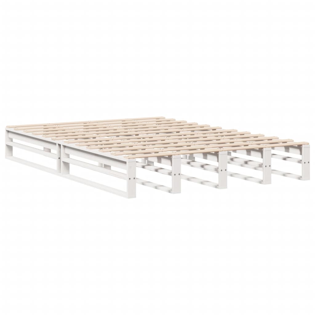 Sengeramme uten madrass hvit 120x190 cm heltre furu