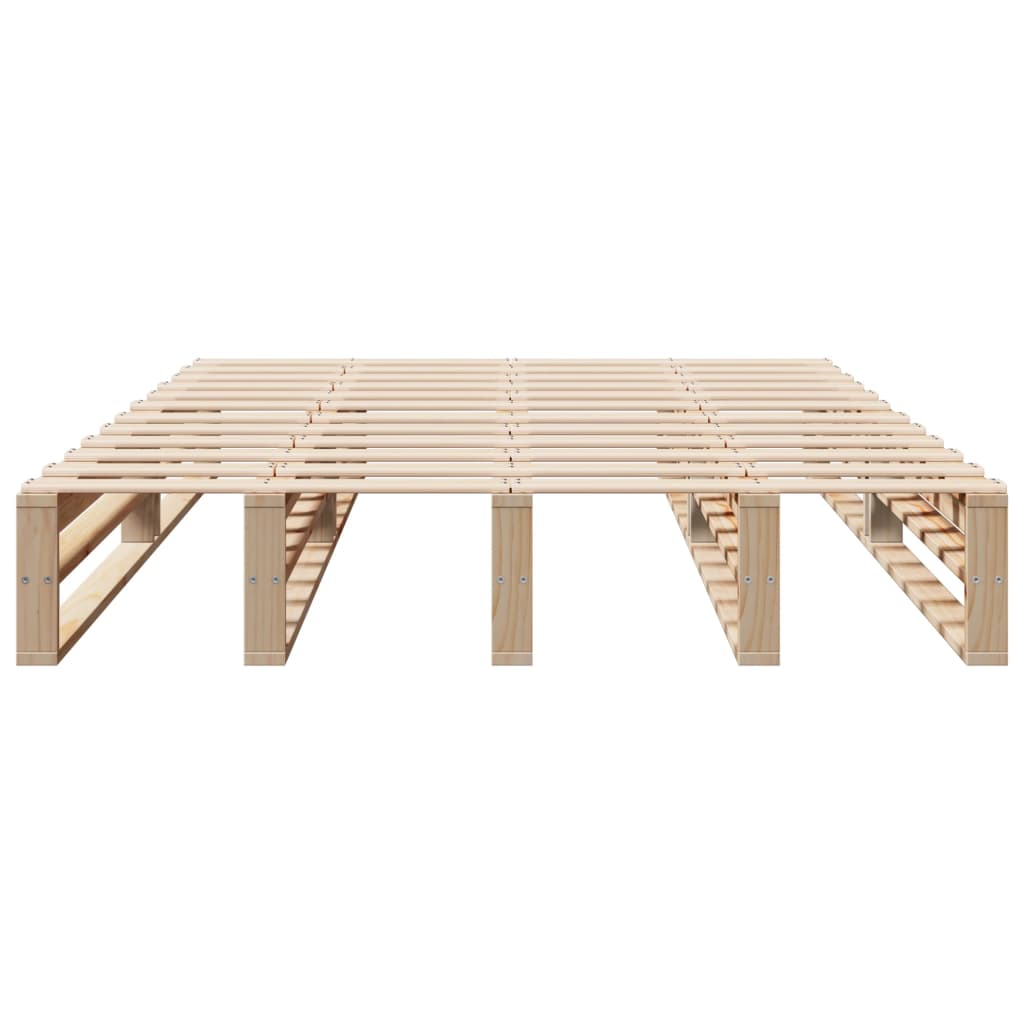 Sengeramme uten madrass hvit 135x190 cm heltre furu