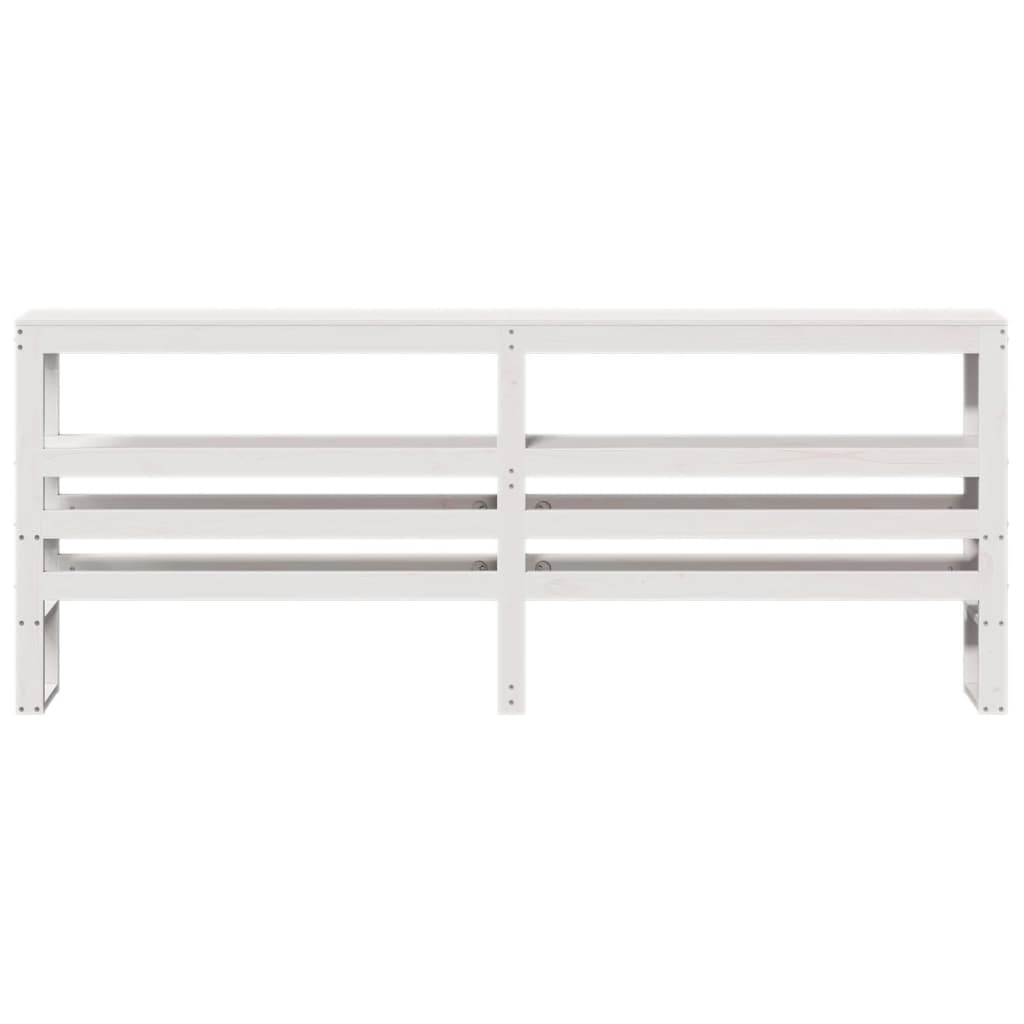 Hodegavl med hyller hvit 180 cm heltre furu