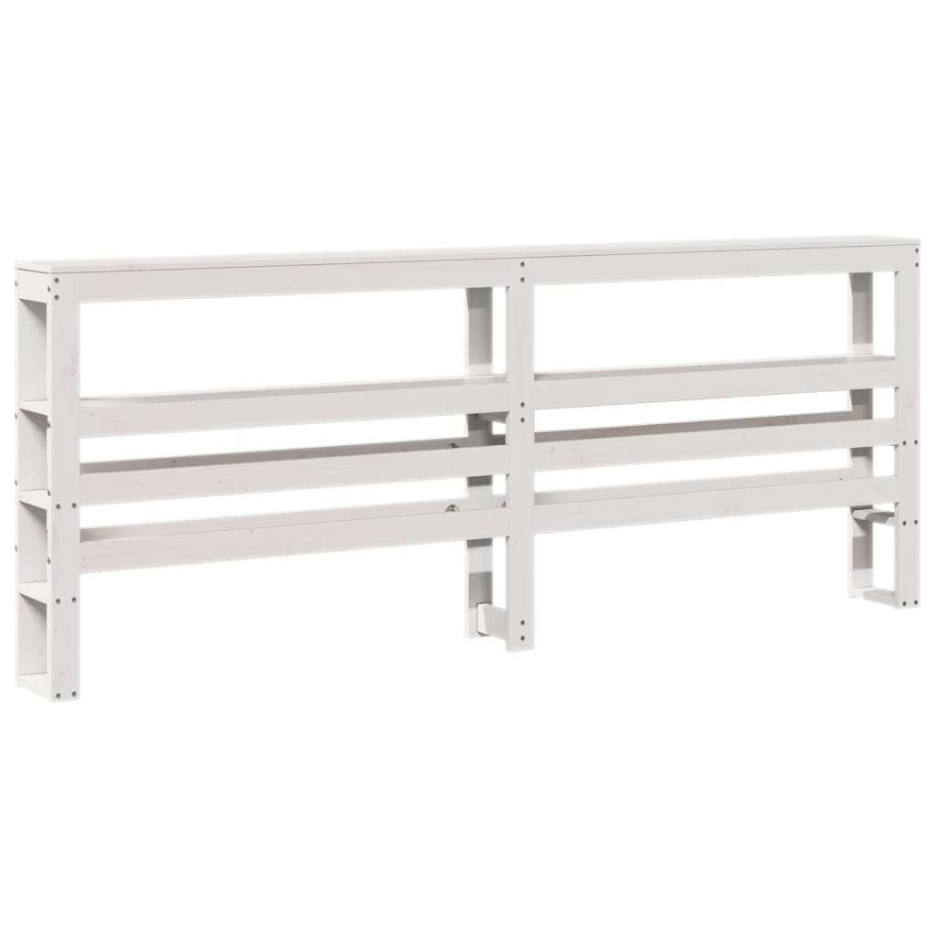Hodegavl med hyller hvit 180 cm heltre furu