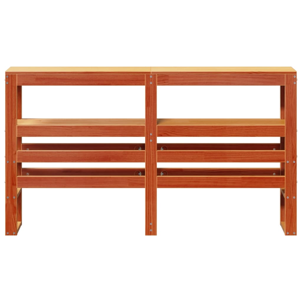 Hodegavl med hyller voksbrun 150 cm heltre furu