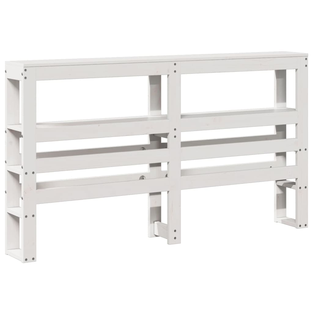 Hodegavl med hyller hvit 120 cm heltre furu
