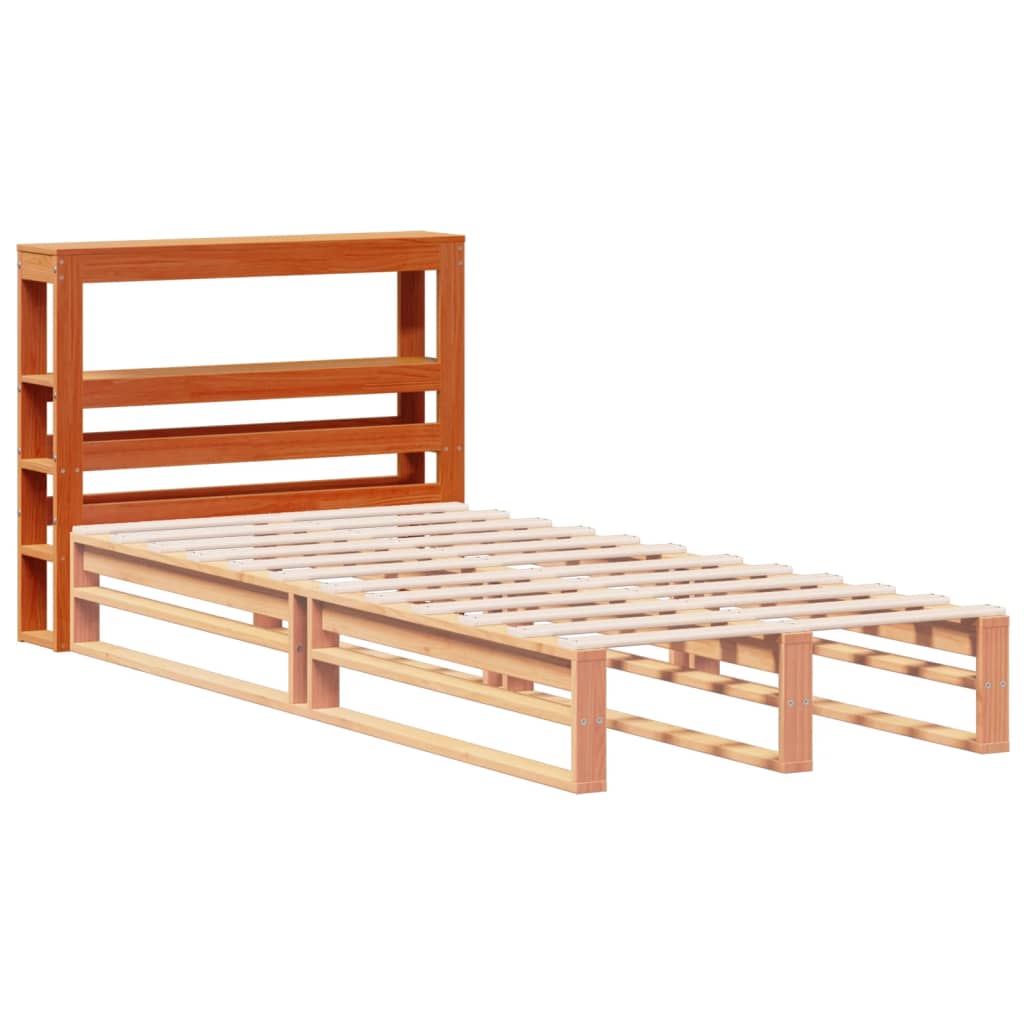 Hodegavl med hyller voksbrun 100 cm heltre furu